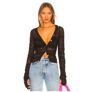 REVOLVE - Wanted Cardigan - OW Collection - Sheer Black - Size Small